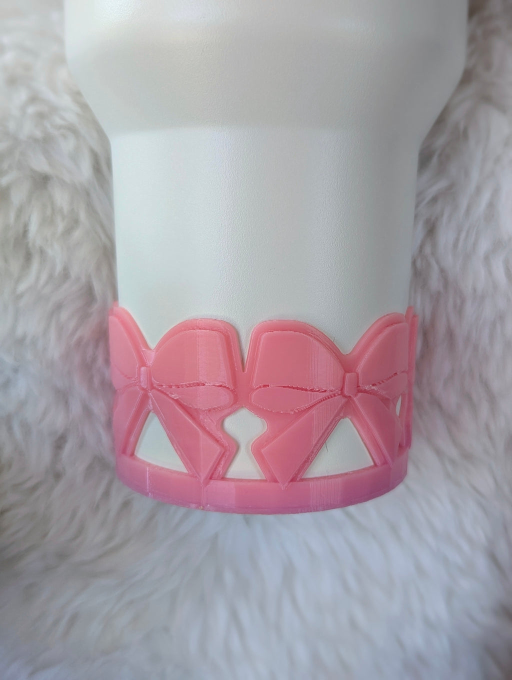 Pink Bow Tumbler or Water Bottle Boot - 3D Printed  Sleeve