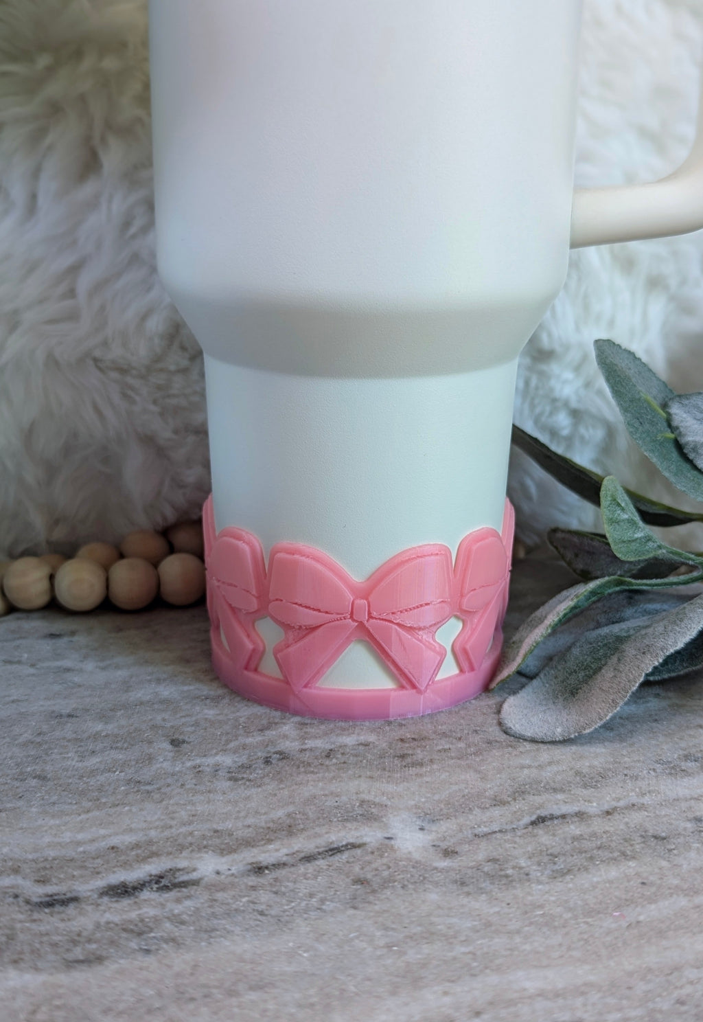 Pink Bow Tumbler or Water Bottle Boot - 3D Printed  Sleeve