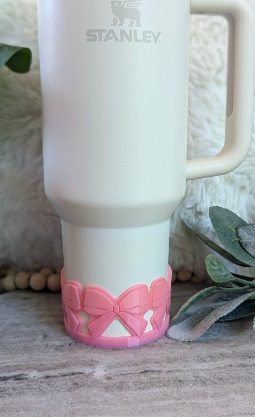 Pink Bow Tumbler or Water Bottle Boot - 3D Printed  Sleeve
