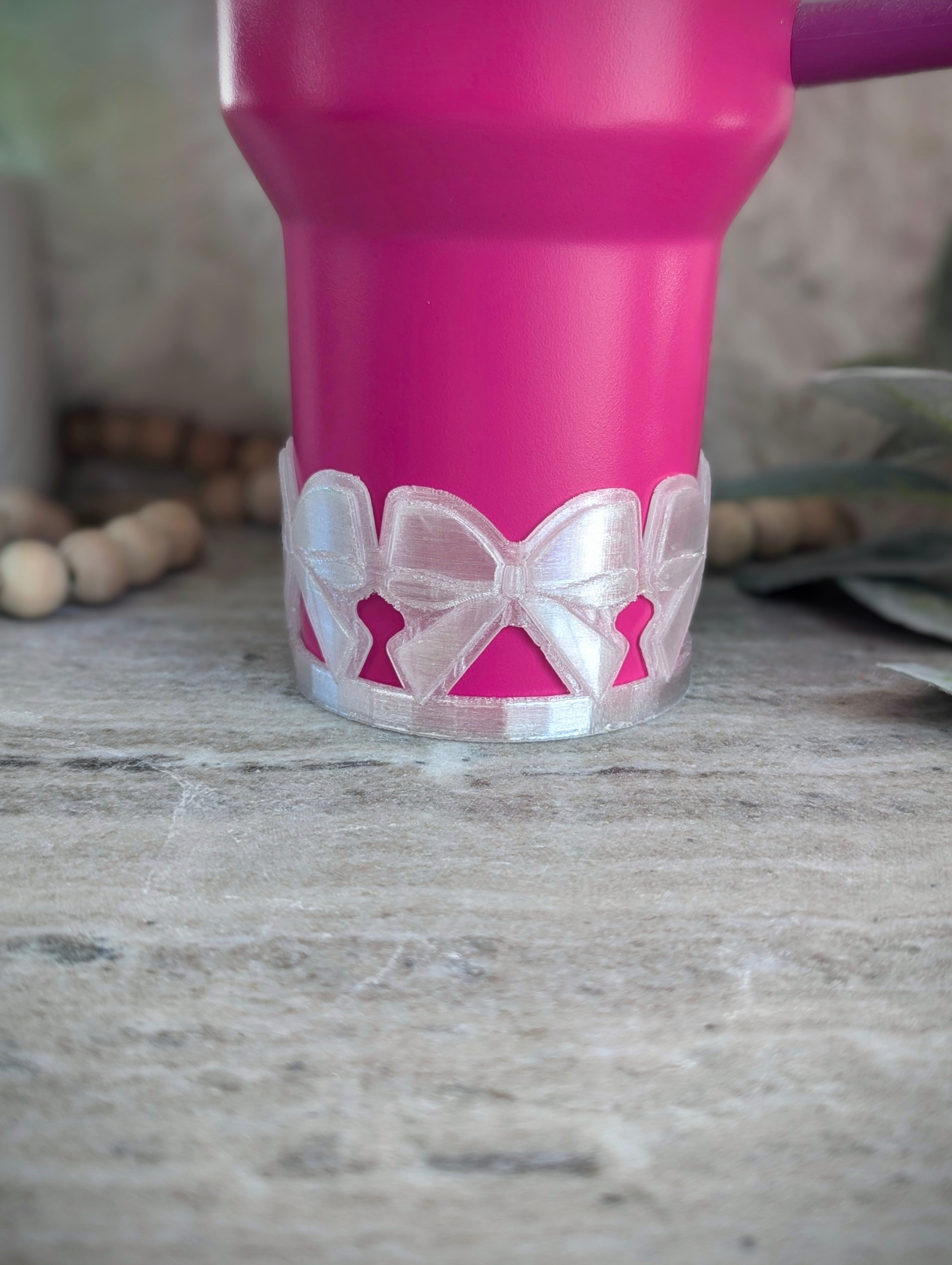 Bow Tumbler or Water Bottle Boot - 3D Printed Protective Sleeve