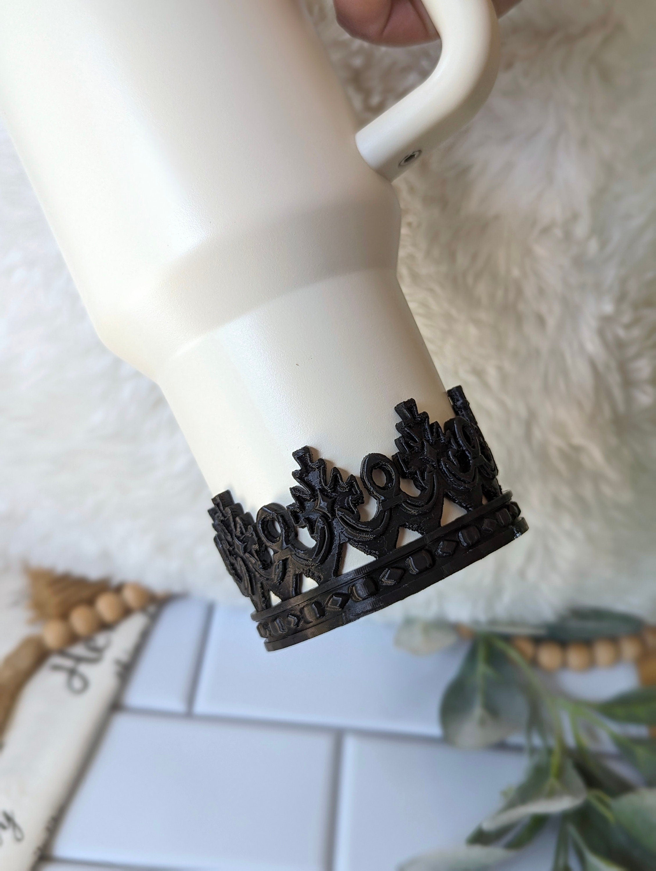 Crown Boot for Tumbler, Queen Princess Crown for Tumbler, Tumbler Boot Sleeve, 3D Printed 14 30 40oz Stanley, 32oz Owala, SM, 30oz Iceflow