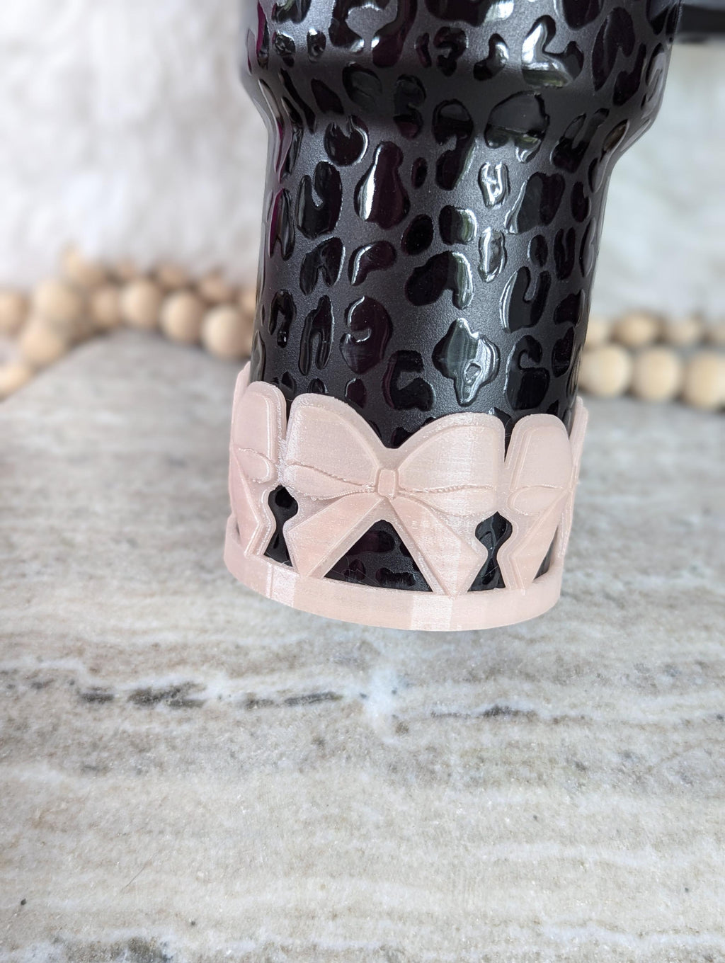 Ribbon Bow Tumbler Boot, Bow Sleeve for Tumbler Boot Sleeve, 3D Printed Coquette Bow, 14oz 40oz 30oz Stanley, Protective Boot for 32oz Owala
