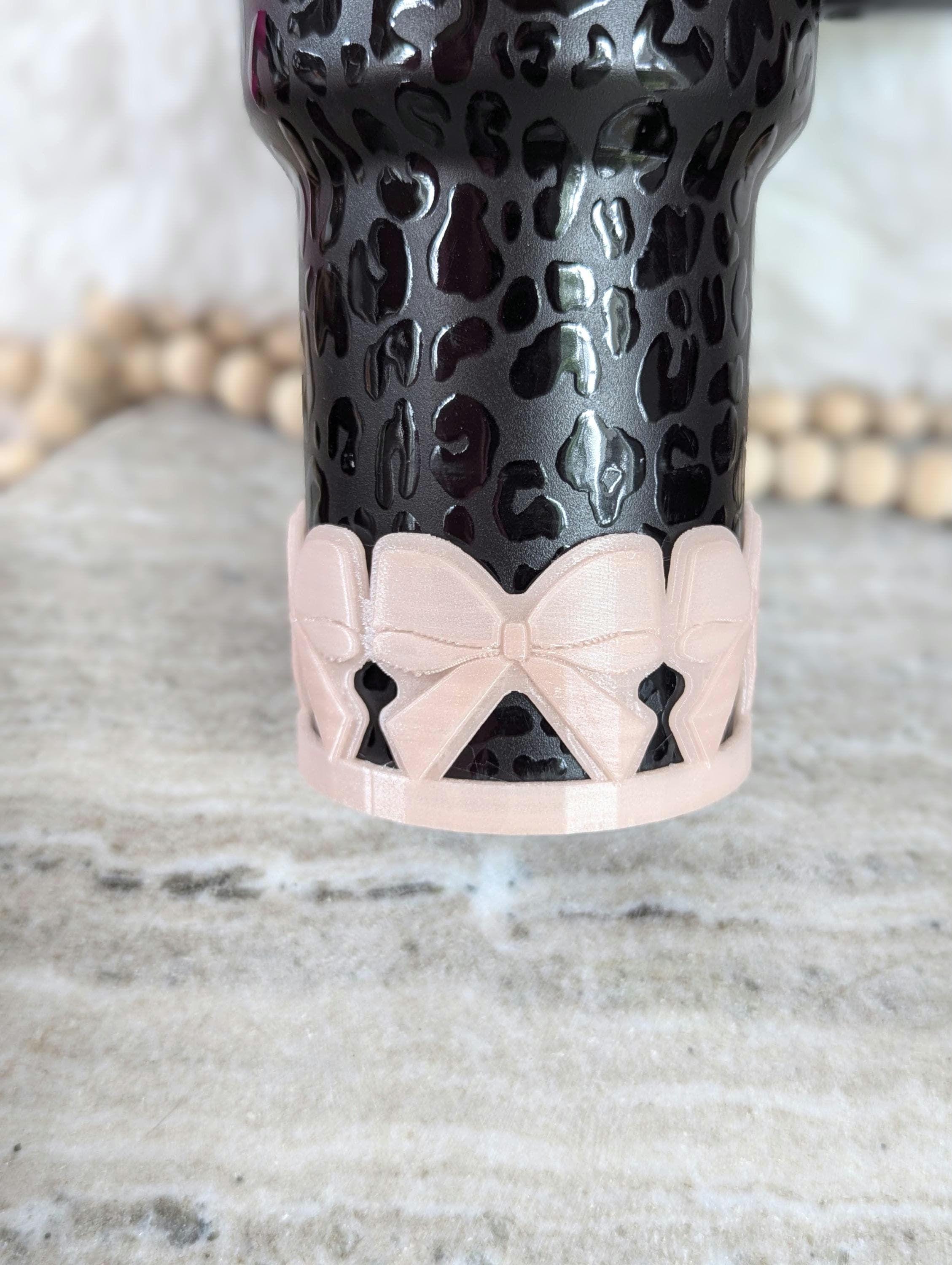 Ribbon Bow Tumbler Boot, Bow Sleeve for Tumbler Boot Sleeve, 3D Printed Coquette Bow, 14oz 40oz 30oz Stanley, Protective Boot for 32oz Owala