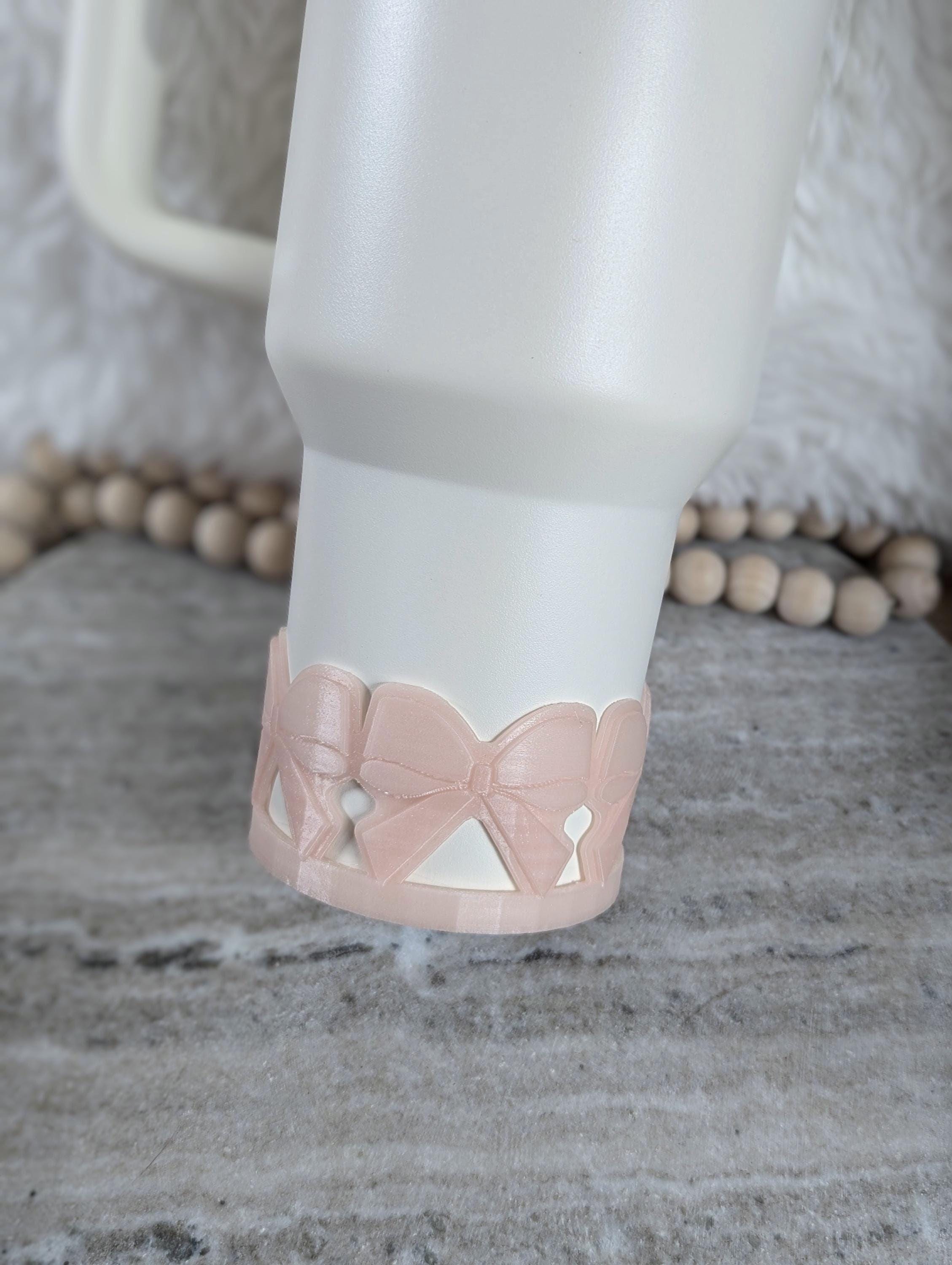 Ribbon Bow Tumbler Boot, Bow Sleeve for Tumbler Boot Sleeve, 3D Printed Coquette Bow, 14oz 40oz 30oz Stanley, Protective Boot for 32oz Owala