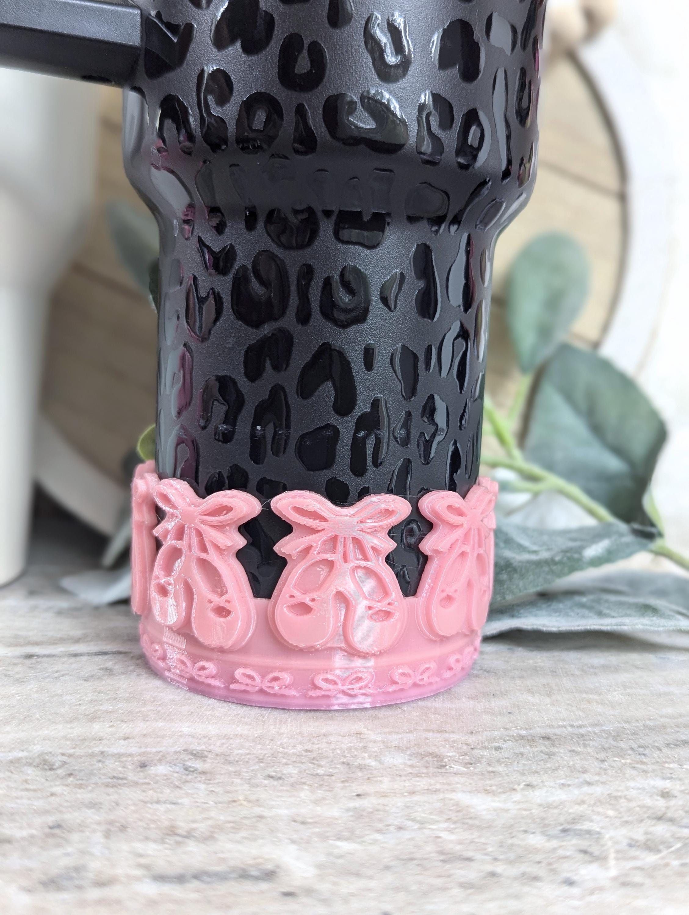 Ballet Slippers Tumbler Boot, Pink Bow 3D Printed Protective Sleeve