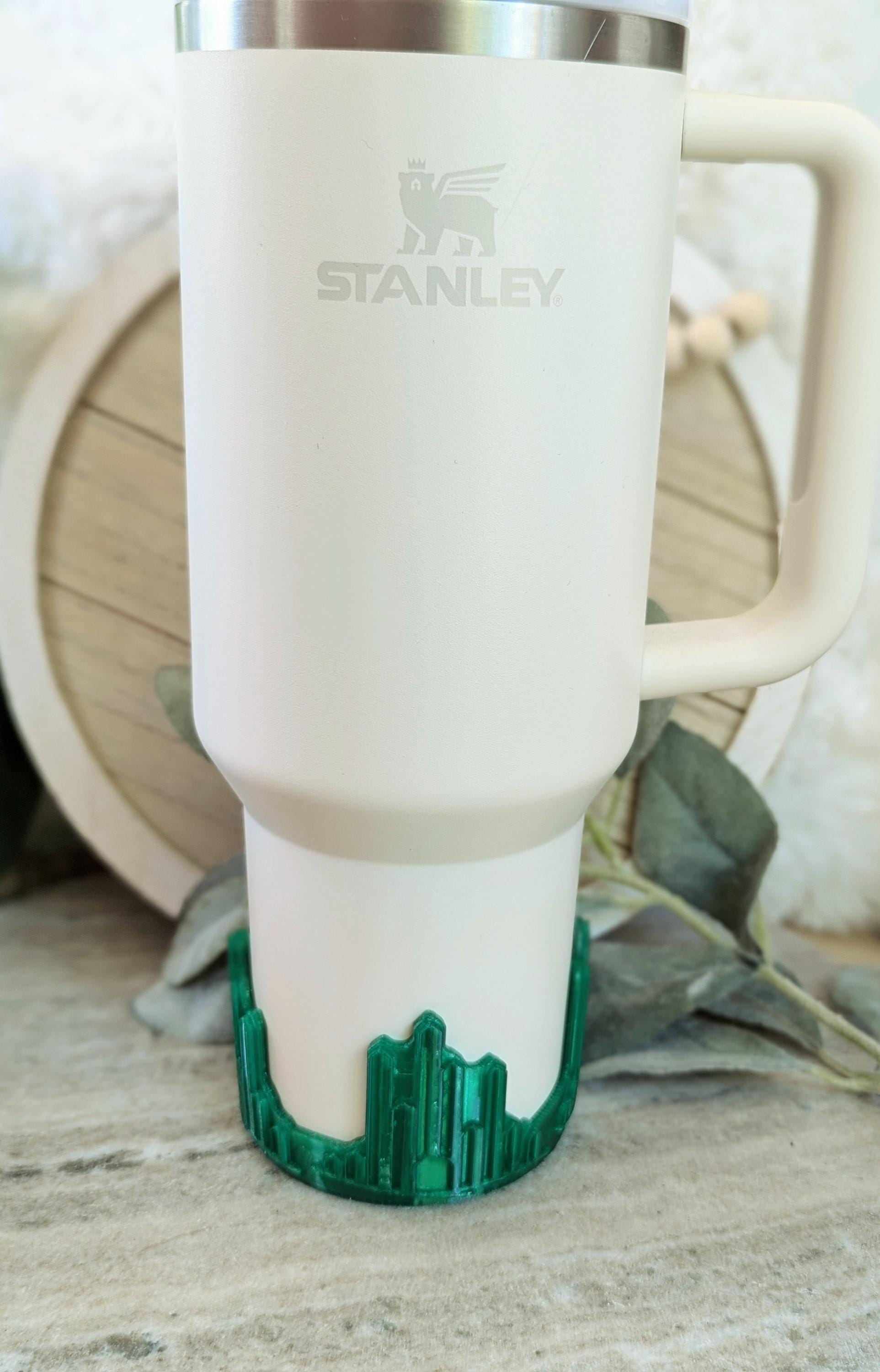 Emerald Color City Tumbler Boot or Bow Handle Cuff for Tumbler Boot Sleeve, 3D Printed, Protective, Wicked Good Witch Glass Castle
