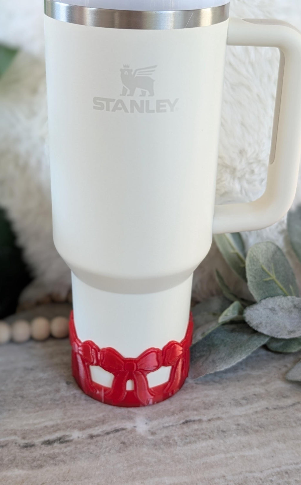 Red Coquette Ribbon Bow Tumbler Boot, 14 30 40oz Stanley, Bow Sleeve for Boot, 3D Printed, Protective Boot for Tumbler bottom Accessories