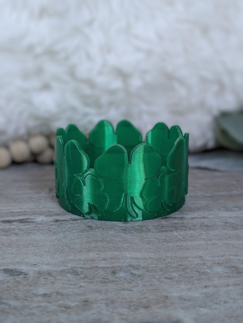 Shamrock Four Leaf Clover Tumbler Boot, Stanley, Emerald Sleeve for Tumbler, Tumbler Boot Sleeve, 3D Printed Protective boot for Stanley Cup