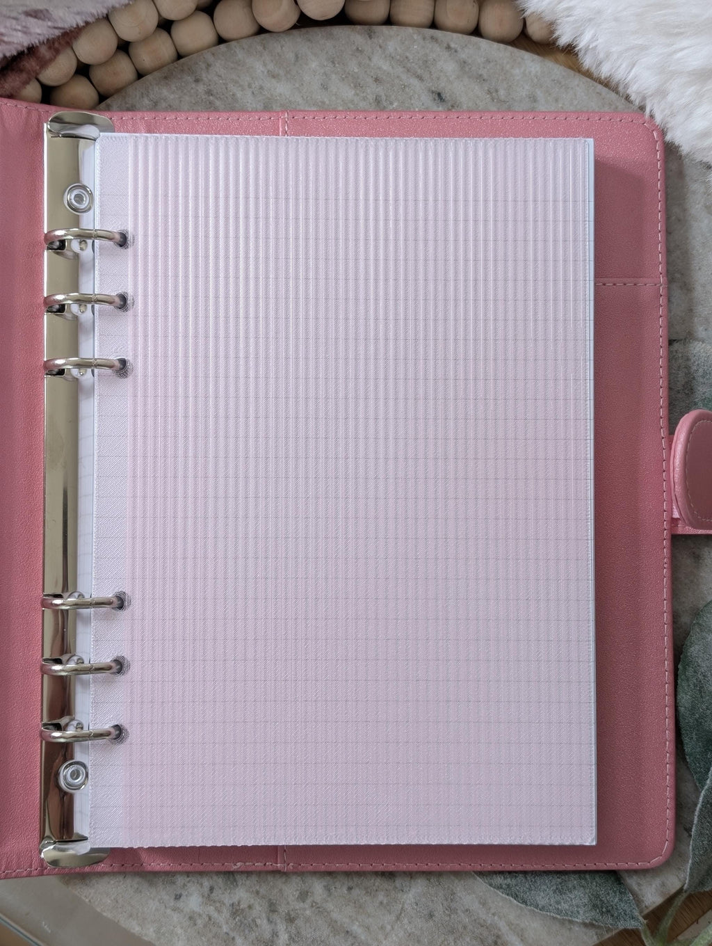 Fluted Dashboard Light Pink Frosted Design Decor for Planner Insert for A6 Personal A5 planner binders 3d Printed Clear Insert Dividers