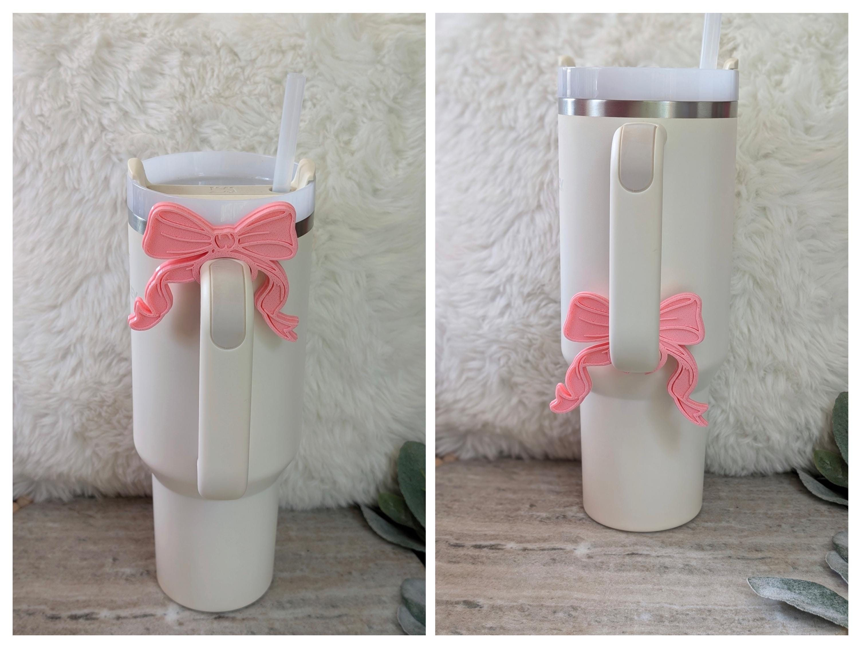 Coquette Ribbon Bow Tumbler handle cuff charm for Tumbler Accessories for Tumbler Handle Decor Cup Ribbon Coquette Bows Stanley Love Shack