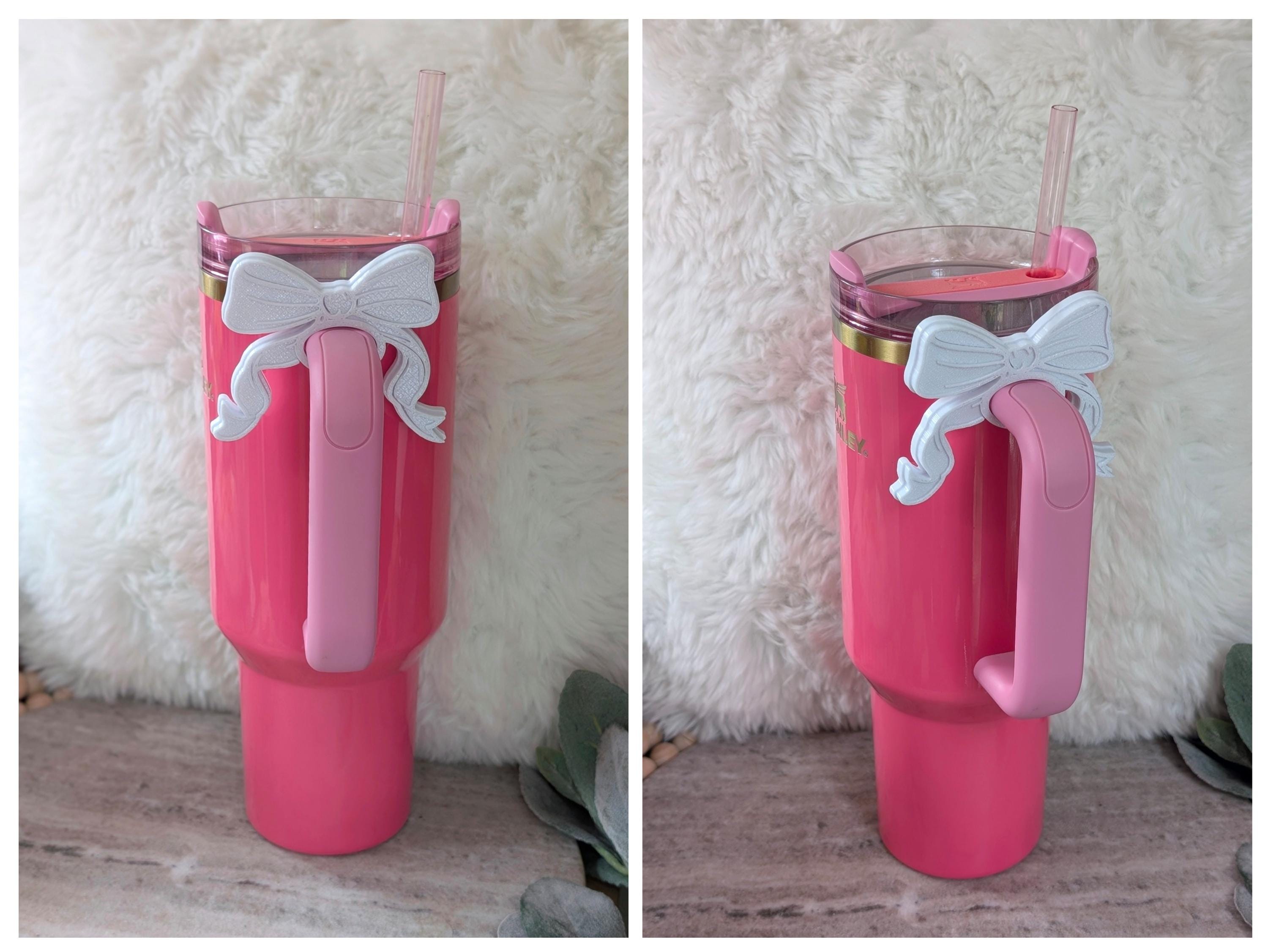 Coquette Ribbon Bow Tumbler handle cuff charm for Tumbler Accessories for Tumbler Handle Decor Cup Ribbon Coquette Bows Stanley Love Shack