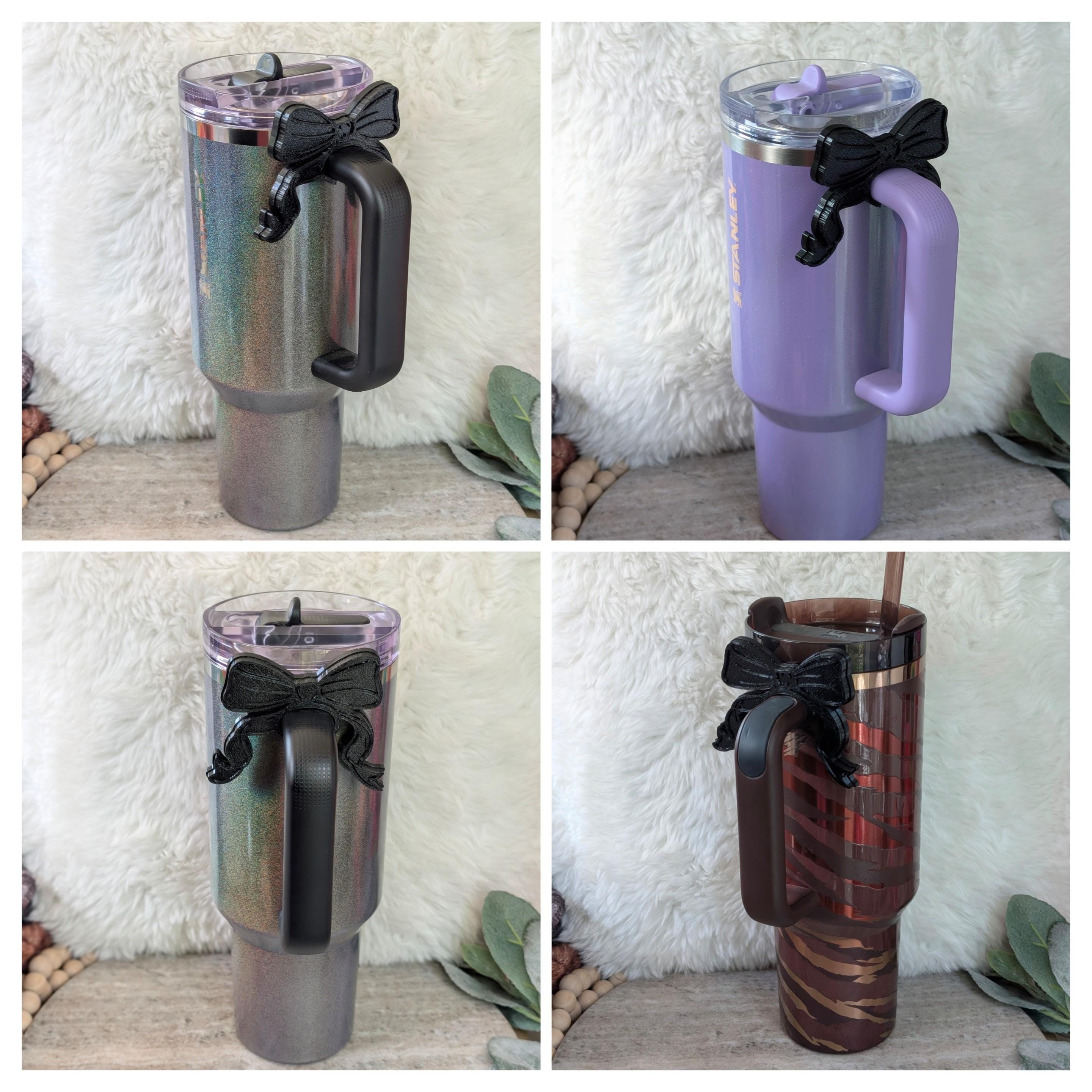 Coquette Ribbon Bow Tumbler handle cuff charm for Tumbler Accessories for Tumbler Handle Decor Cup Ribbon Coquette Bows Stanley Love Shack