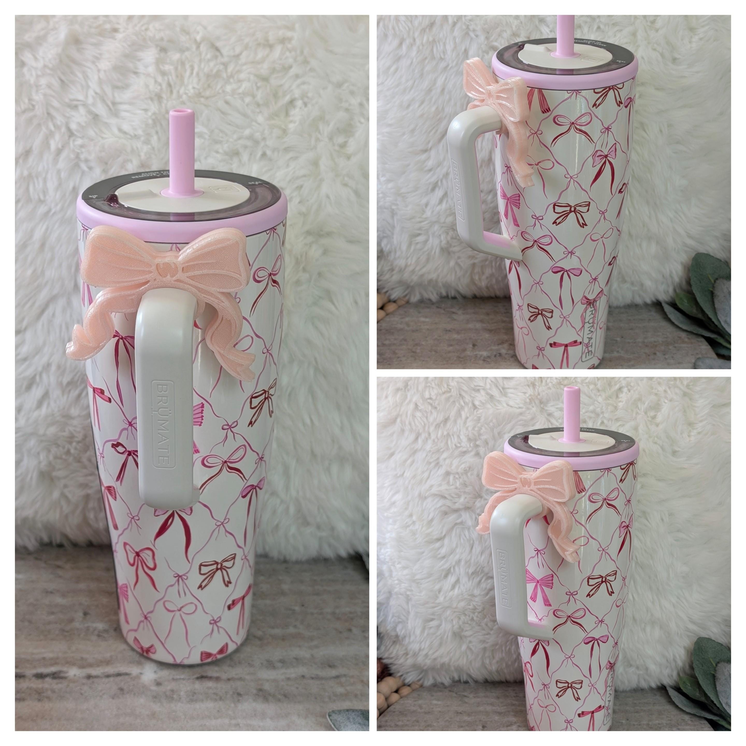 Coquette Ribbon Bow Tumbler handle cuff charm for Tumbler Accessories for Tumbler Handle Decor Cup Ribbon Coquette Bows Stanley Love Shack