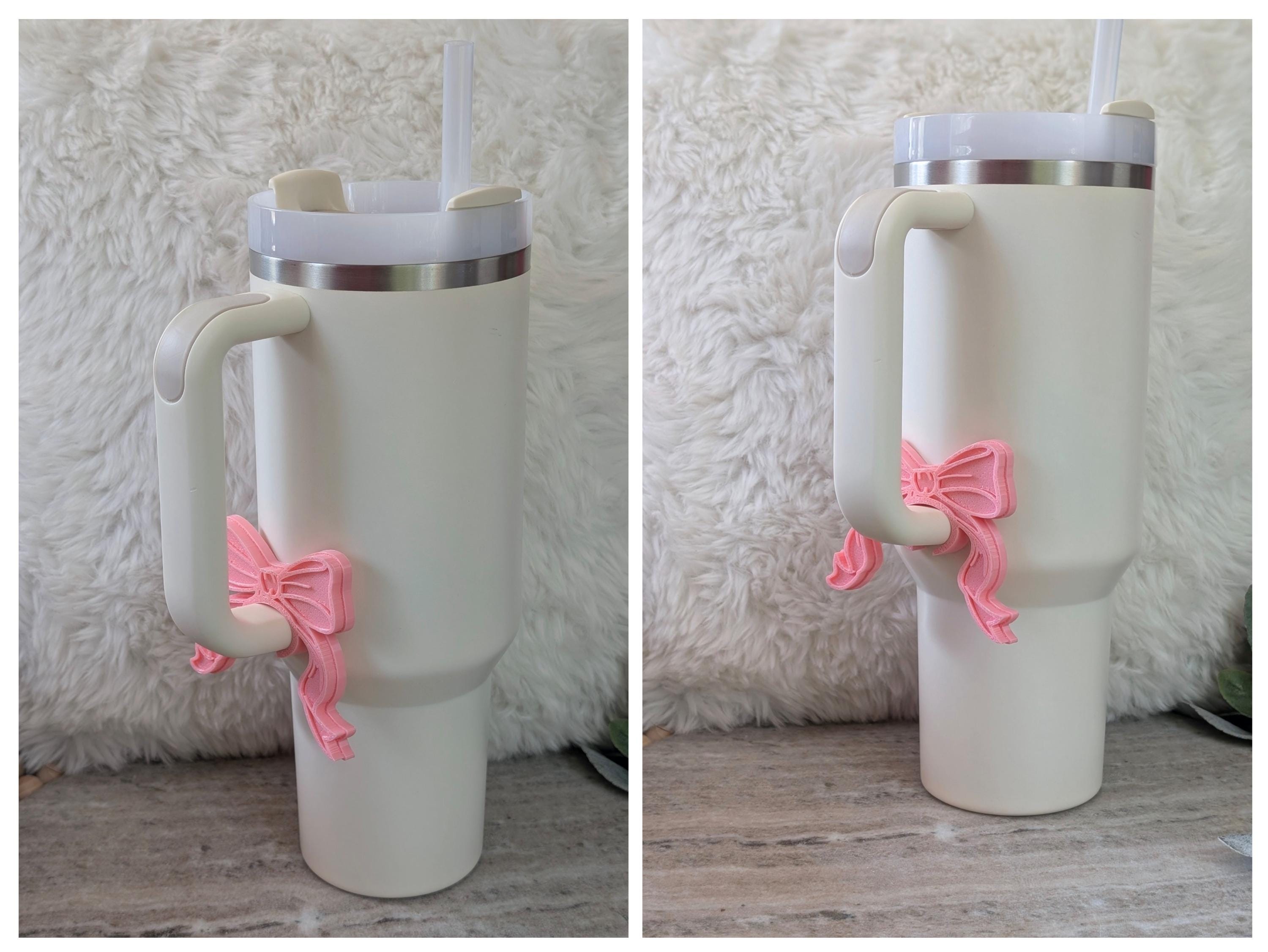 Coquette Ribbon Bow Tumbler handle cuff charm for Tumbler Accessories for Tumbler Handle Decor Cup Ribbon Coquette Bows Stanley Love Shack