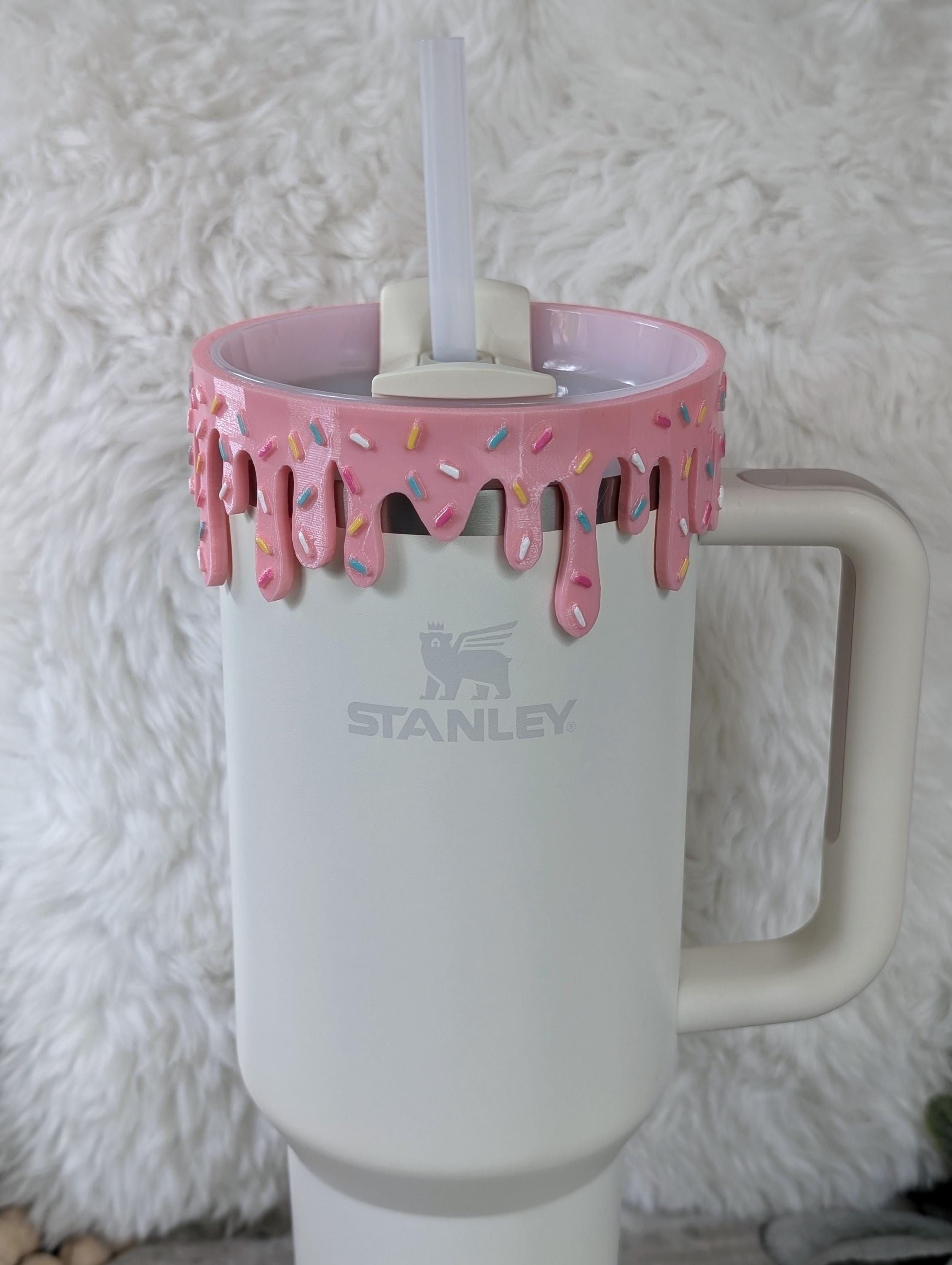 Ice Cream Cone Themed Tumbler Set for Stanley Tumbler Accessories for Lid Topper Decor Cup Protective Sleeve New Unique Design Sprinkles