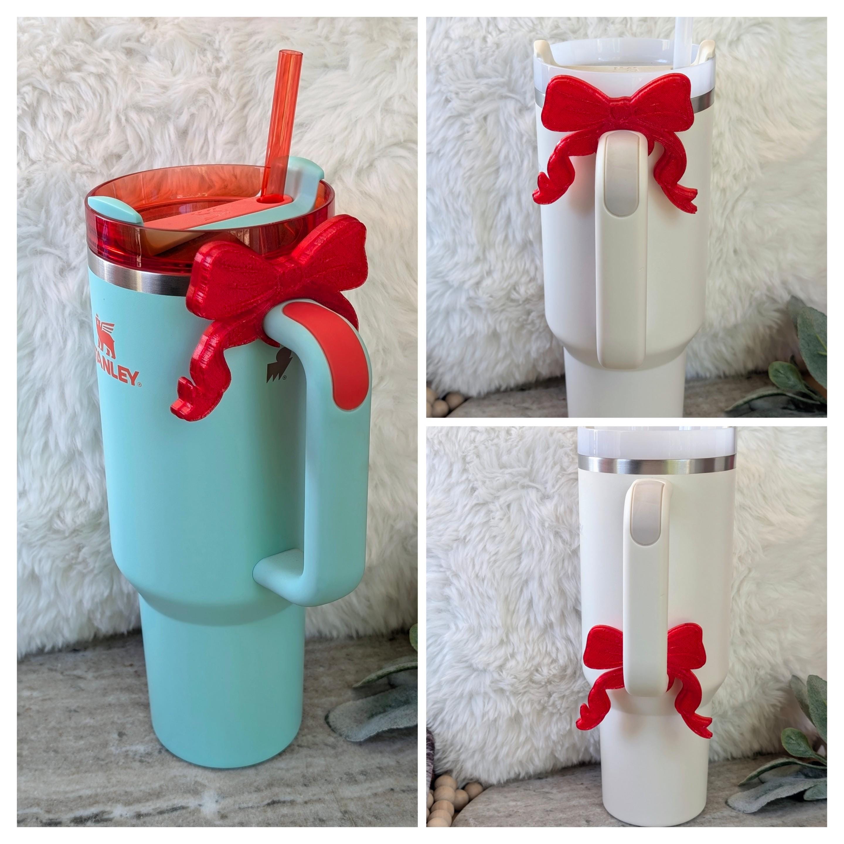 Coquette Ribbon Bow Tumbler handle cuff charm for Tumbler Accessories for Tumbler Handle Decor Cup Ribbon Coquette Bows Stanley Love Shack