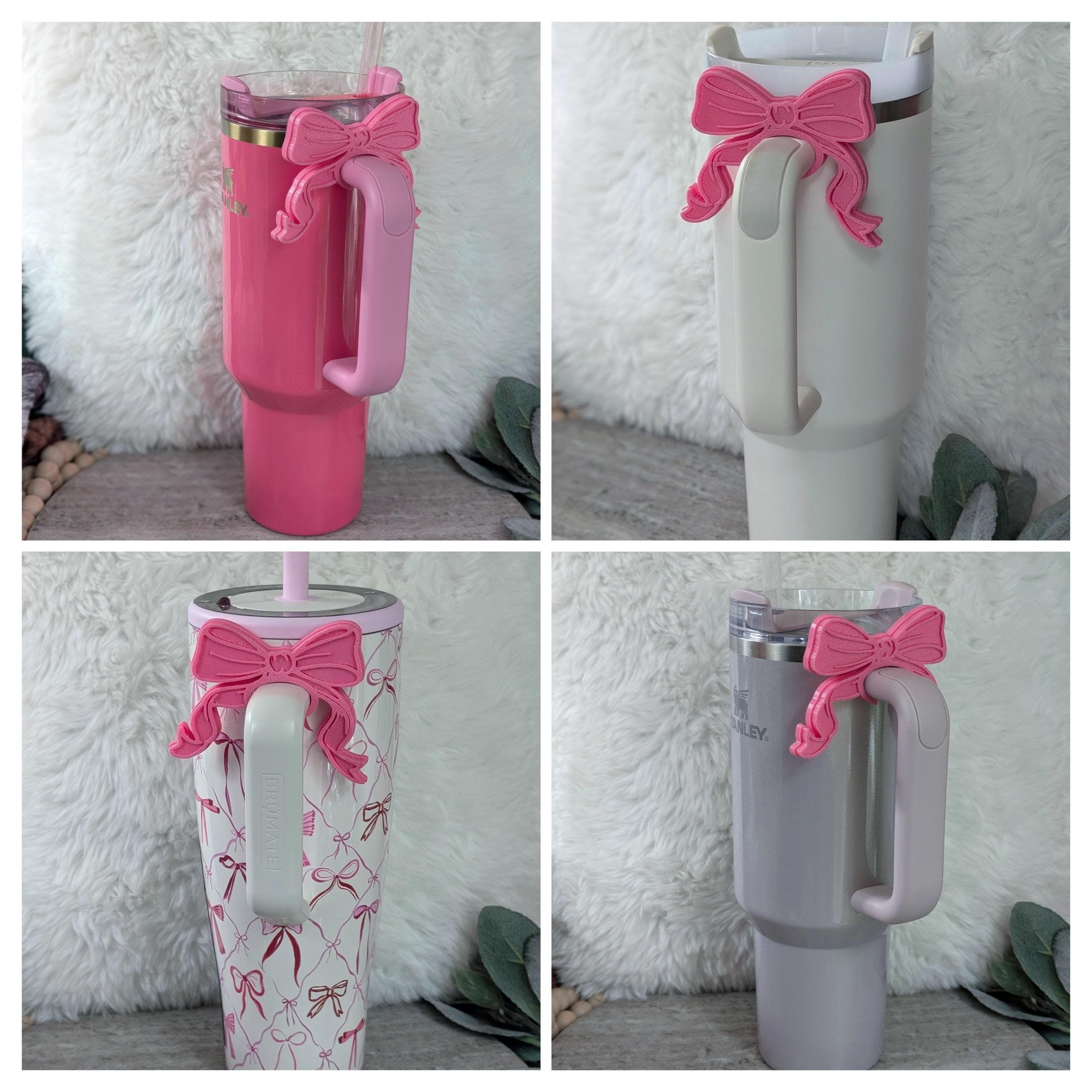 Coquette Ribbon Bow Tumbler handle cuff charm for Tumbler Accessories for Tumbler Handle Decor Cup Ribbon Coquette Bows Stanley Love Shack