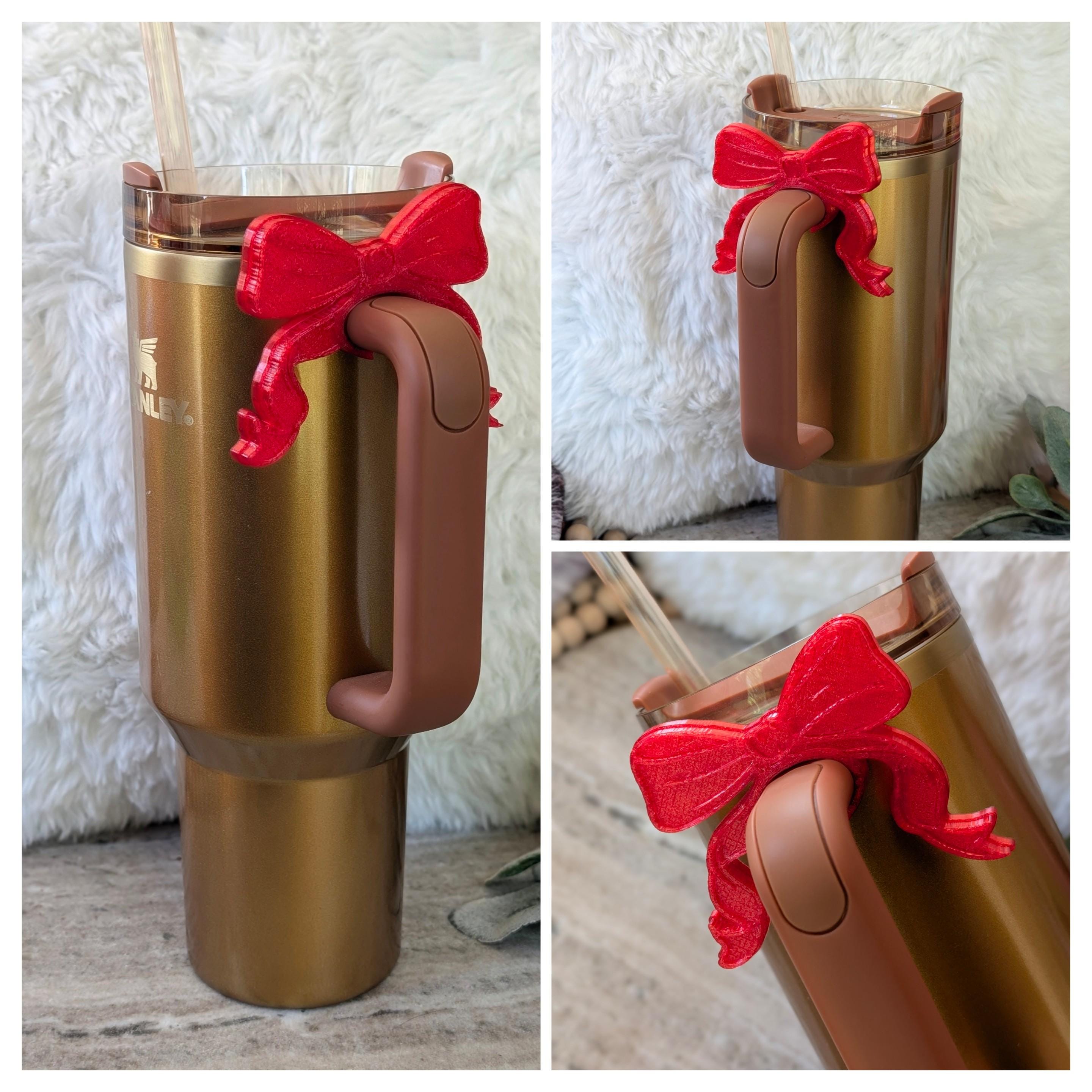 Coquette Ribbon Bow Tumbler handle cuff charm for Tumbler Accessories for Tumbler Handle Decor Cup Ribbon Coquette Bows Stanley Love Shack