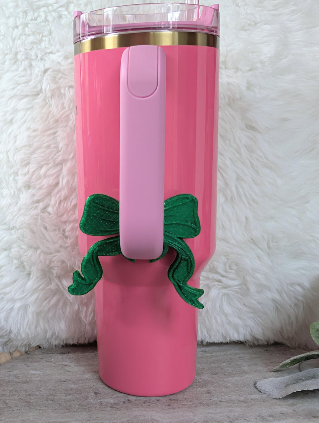 Emerald Color City Tumbler Boot or Bow Handle Cuff for Tumbler Boot Sleeve, 3D Printed, Protective, Wicked Good Witch Glass Castle