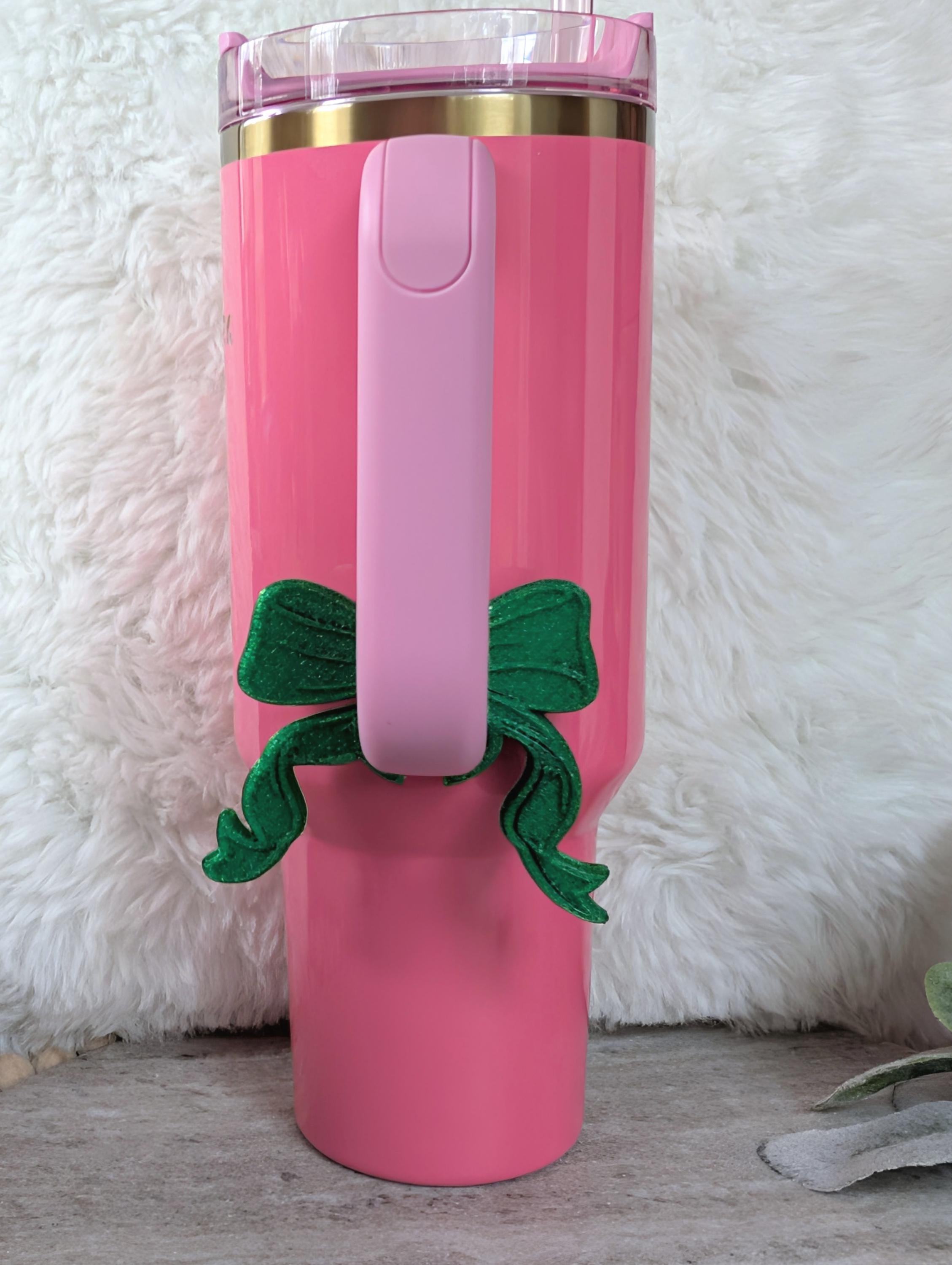 Emerald Color City Tumbler Boot or Bow Handle Cuff for Tumbler Boot Sleeve, 3D Printed, Protective, Wicked Good Witch Glass Castle