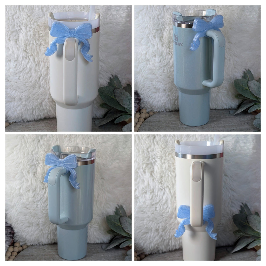 Coquette Ribbon Bow Tumbler handle cuff charm for Tumbler Accessories for Tumbler Handle Decor Cup Ribbon Coquette Bows Stanley Love Shack