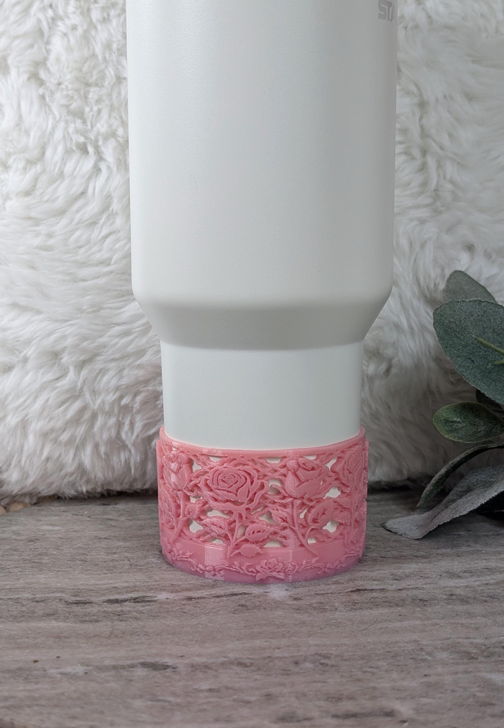 Rose Trellis Tumbler Boot Protective Sleeve 3D Printed Stanley Love Shack Fancy Rose Decor Accessories Pink Roses Chantilly LSF