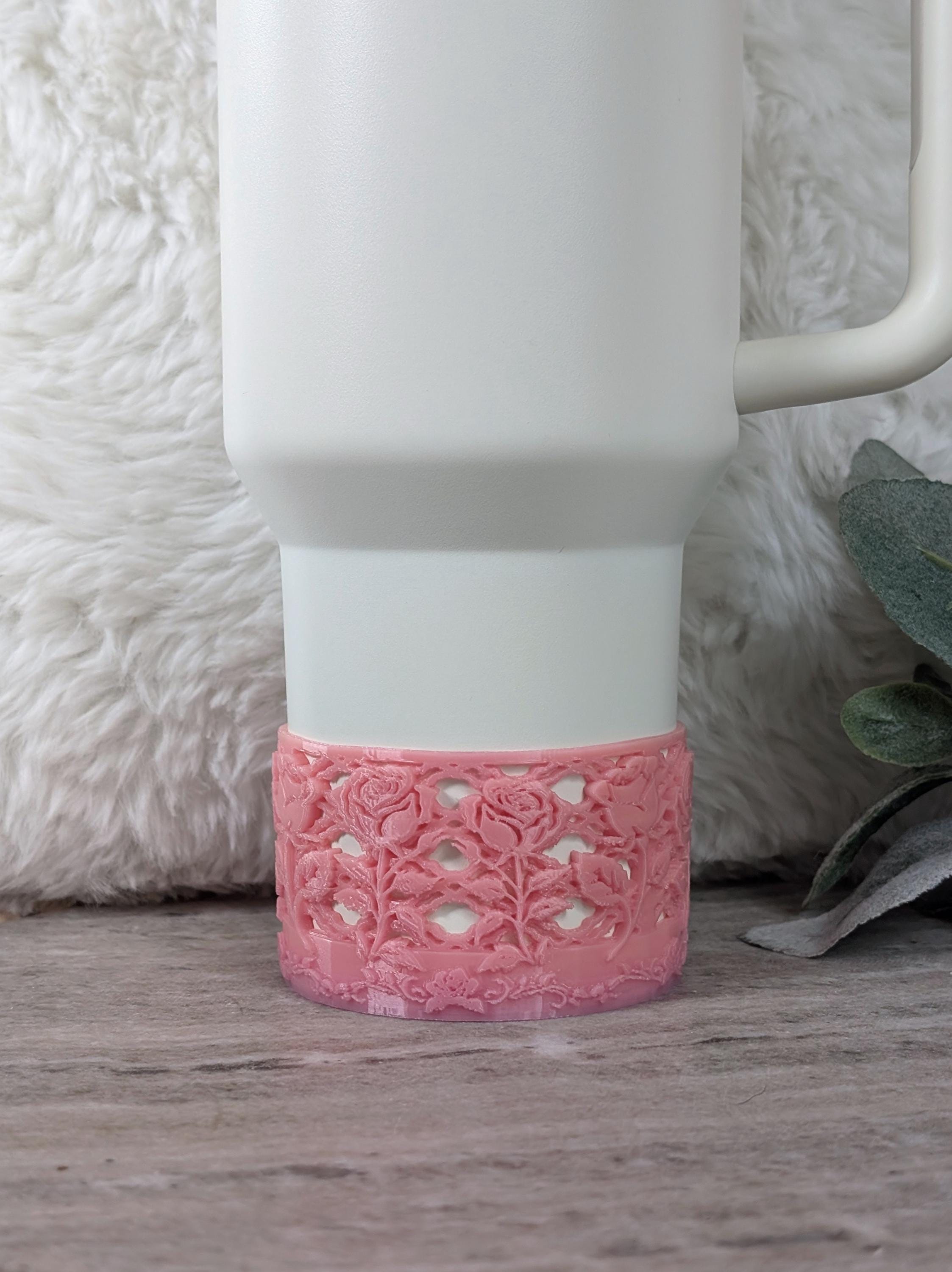 Rose Trellis Tumbler Boot Protective Sleeve 3D Printed Stanley Love Shack Fancy Rose Decor Accessories Pink Roses Chantilly LSF