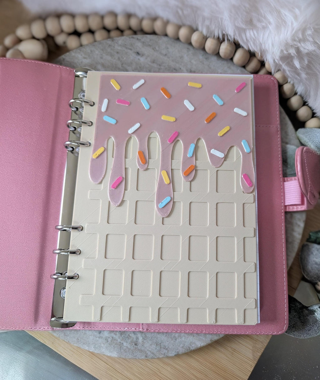 Ice Cream with Sprinkles Theme Planner Dashboard Decorative Dessert Design Decor Notebook Flyleaf Insert for A5 3D Printed Journal Cover