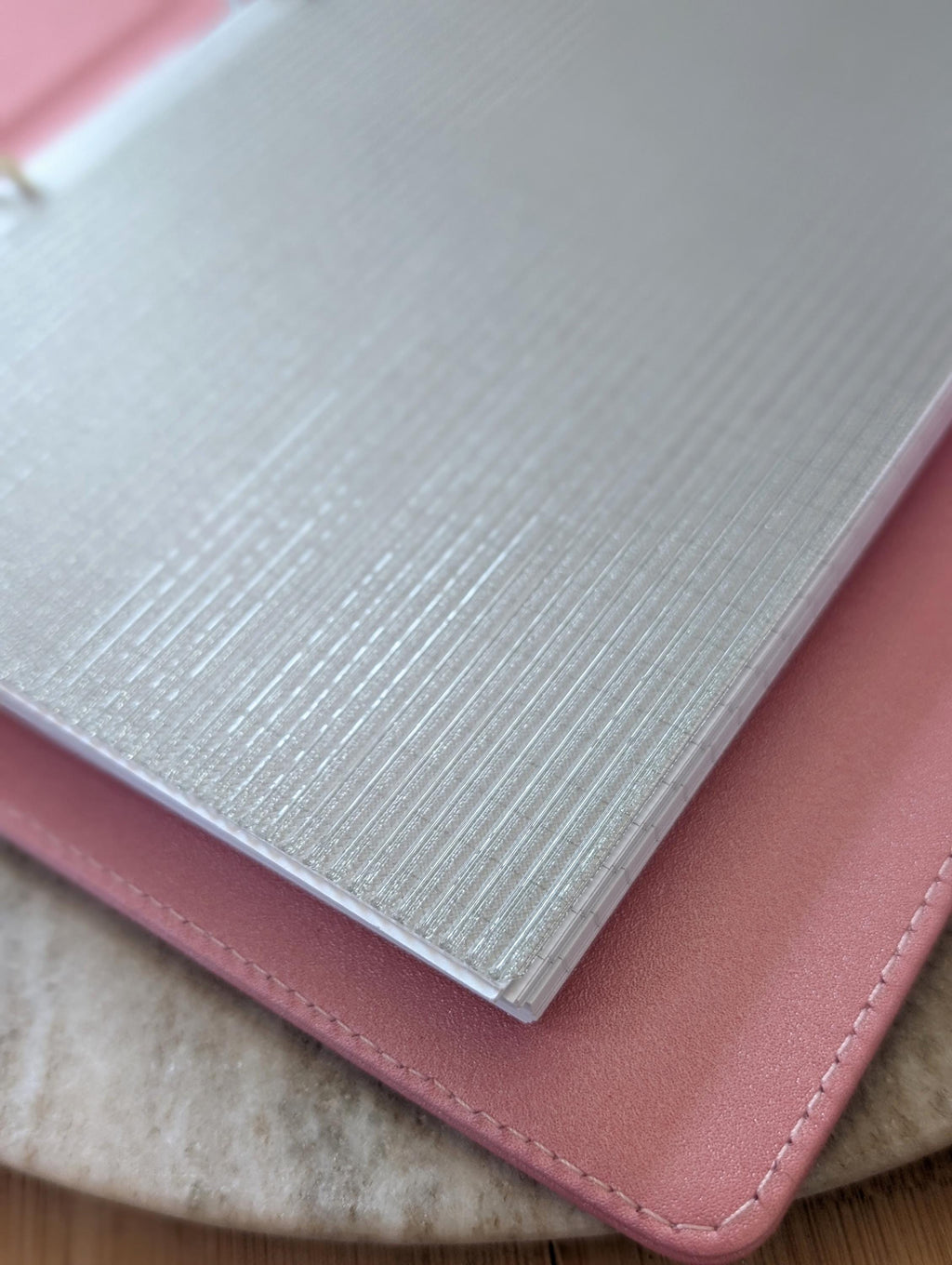 Fluted Dashboard Light Grey Frosted Design Decor for Planner Insert for A6 Personal A5 planner binders 3d Printed Smoke Gray Clear Insert