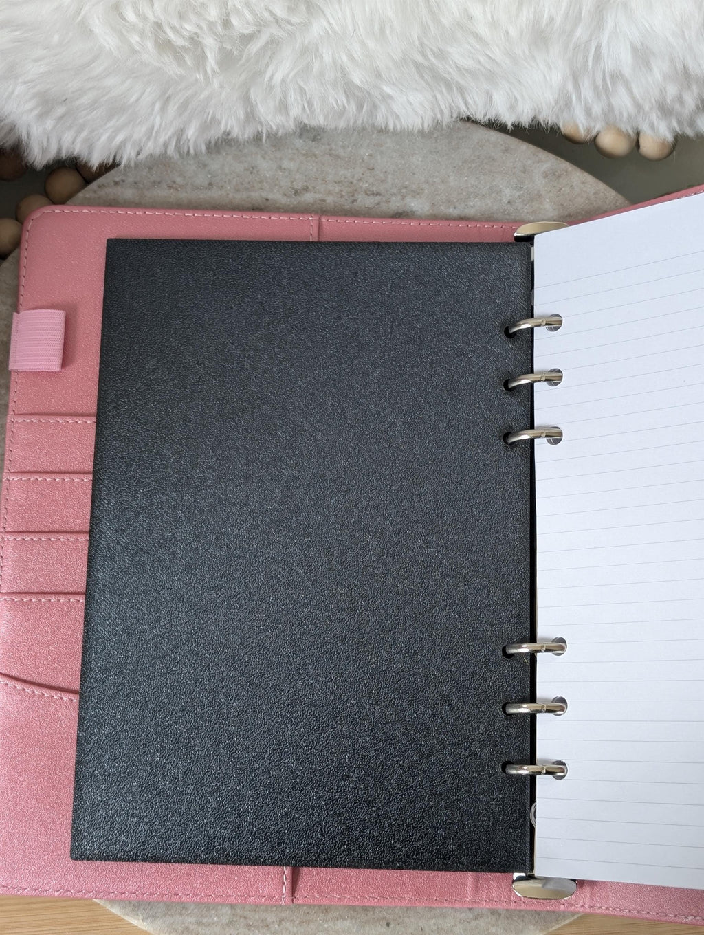 Black Brick Planner Dashboard Decorative Brick Stone Texture Design Decor Notebook Flyleaf Insert for A5 3D Printed Journal Cover