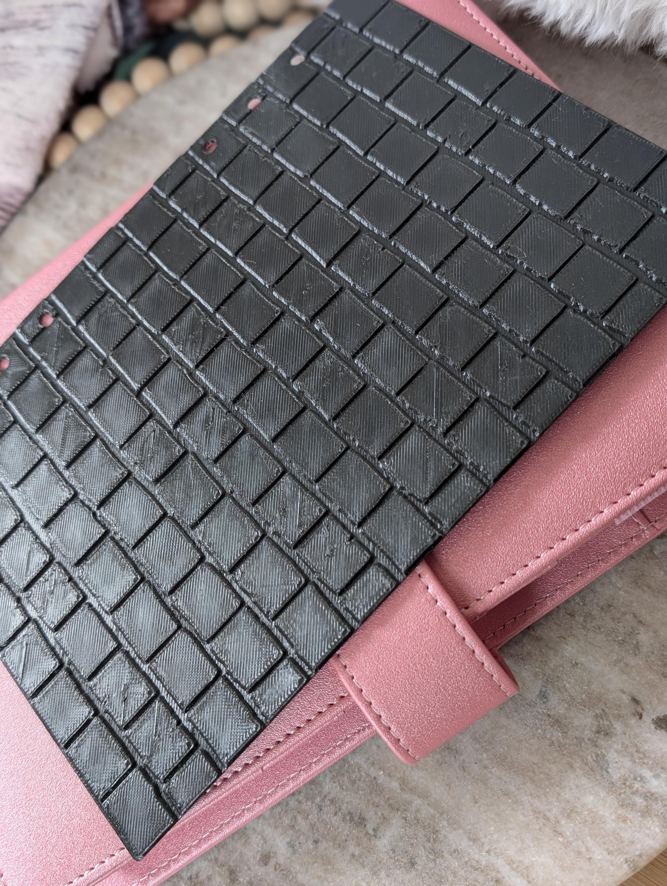 Black Brick Planner Dashboard Decorative Brick Stone Texture Design Decor Notebook Flyleaf Insert for A5 3D Printed Journal Cover