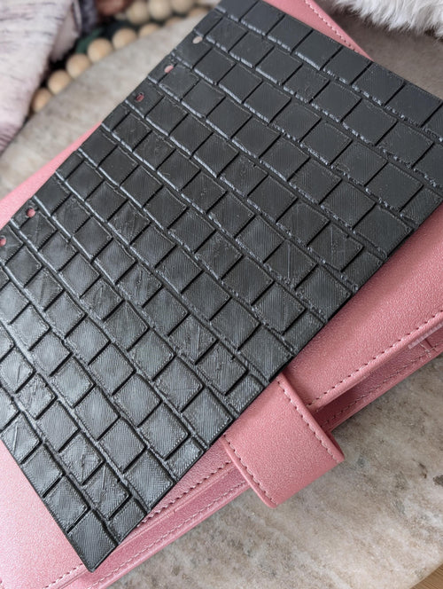 Black Brick Planner Dashboard Decorative Brick Stone Texture Design Decor Notebook Flyleaf Insert for A5 3D Printed Journal Cover