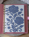 Blue Floral Planner Dashboard Decorative Chinoiserie Design Decor Notebook Flyleaf Insert for A5 3D Printed Journal Cover