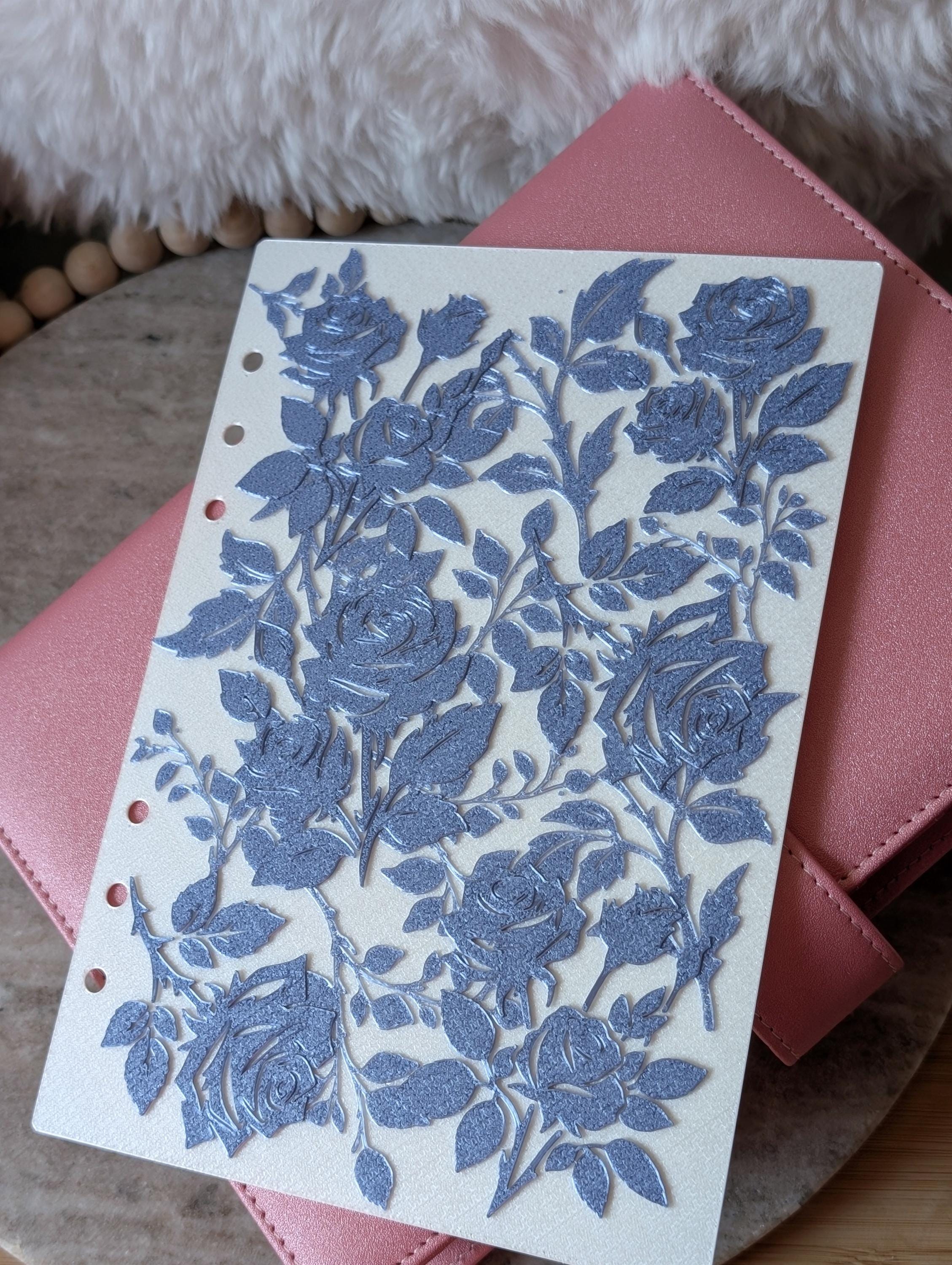 Blue Roses Planner Dashboard Decorative Chinoiserie Design Decor Notebook Flyleaf Insert for A5 3D Printed Journal Cover