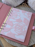 Light Pink Rose Overlay Layer Decor for A5 Planner binders 3d Printed Dashboard Flyleaf Insert Page Marker Soft Pink Girly Aesthetic