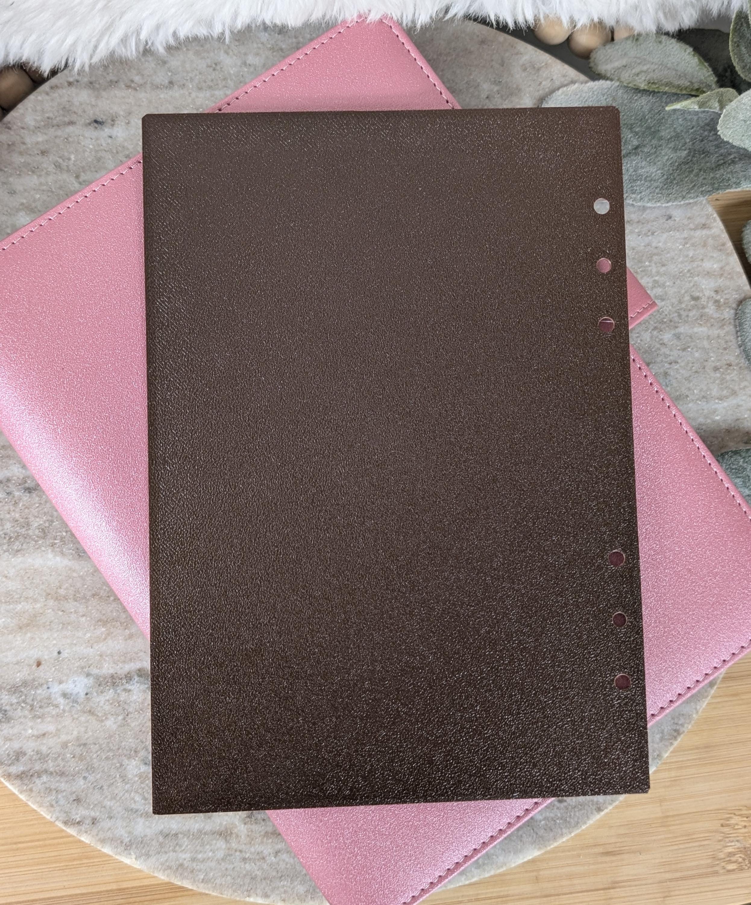 Chocolate Brown Checkered Planner Dashboard Decorative Check Design Decor Notebook Flyleaf Insert for A5 3D Printed Journal Cover