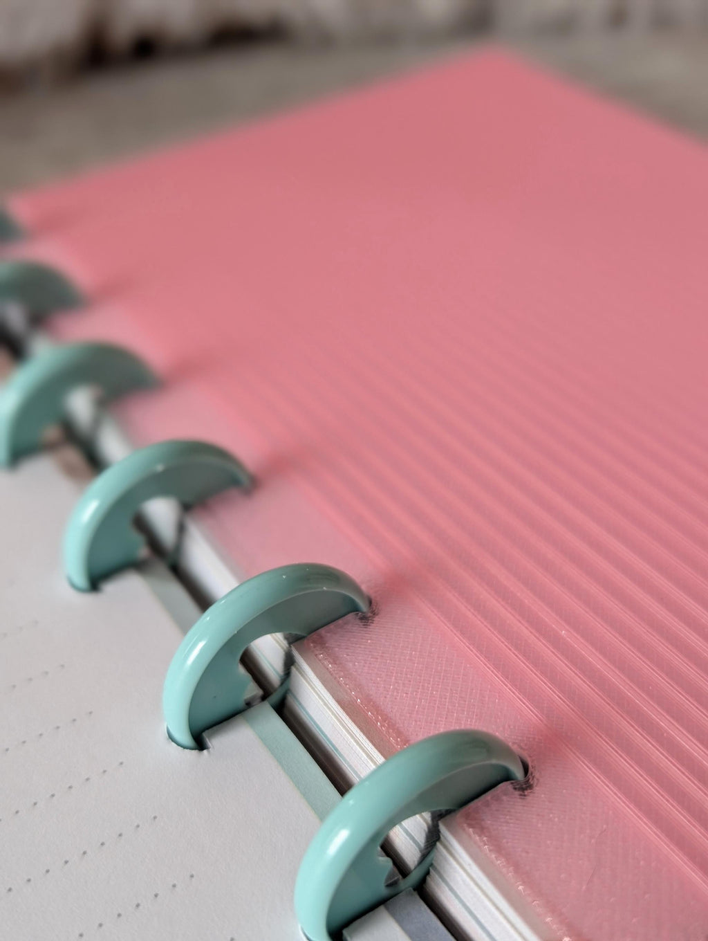 Fluted Dashboard Dark Pink Frosted Design Decor for Planner Insert for A6 Personal A5 planner Disc binders 3d Printed Clear Insert Dividers