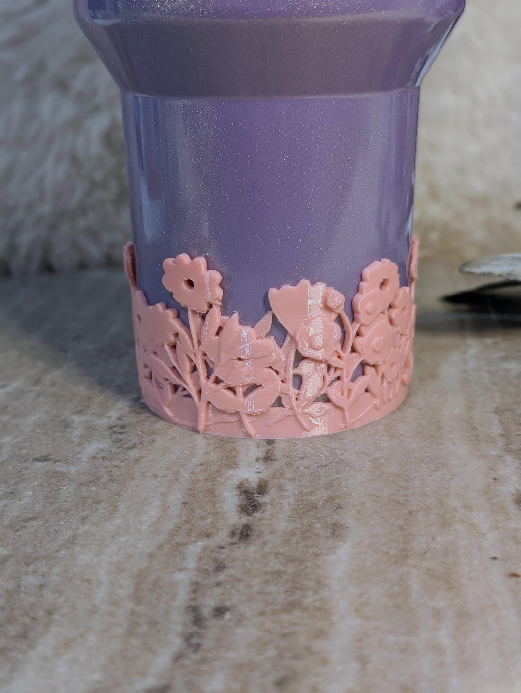 Pink Blossom Tumbler Boot with Wild Flowers Tumbler Sleeve Protective 3D Printed Stanley Decor Accessories Spring Floral