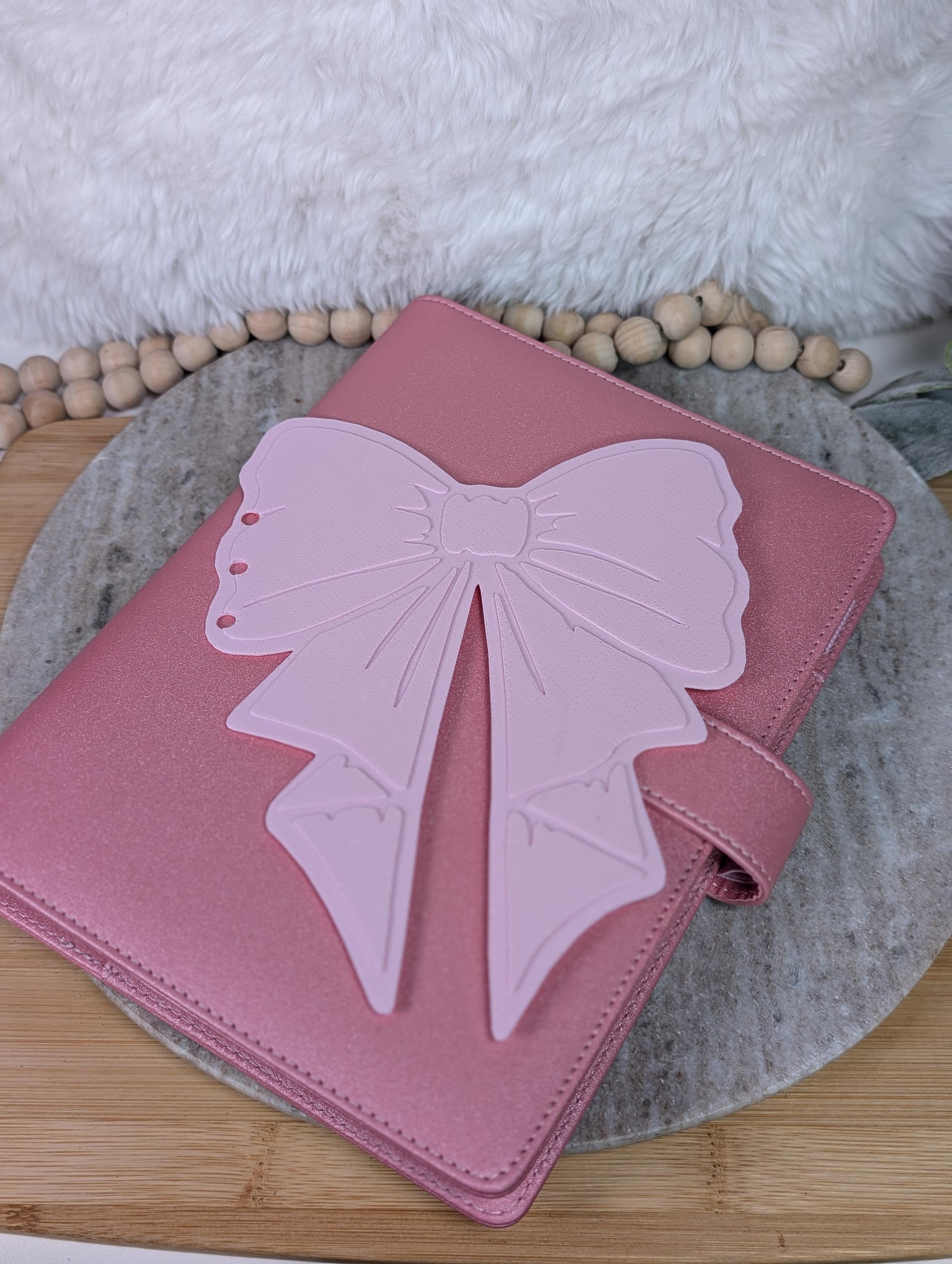 Pink Bow Planner Dashboard | Coquette Aesthetic Binder Insert | Large Pink Bow Die Cut for A5 Ring Planners | Cute Stationery Gift | Sakura