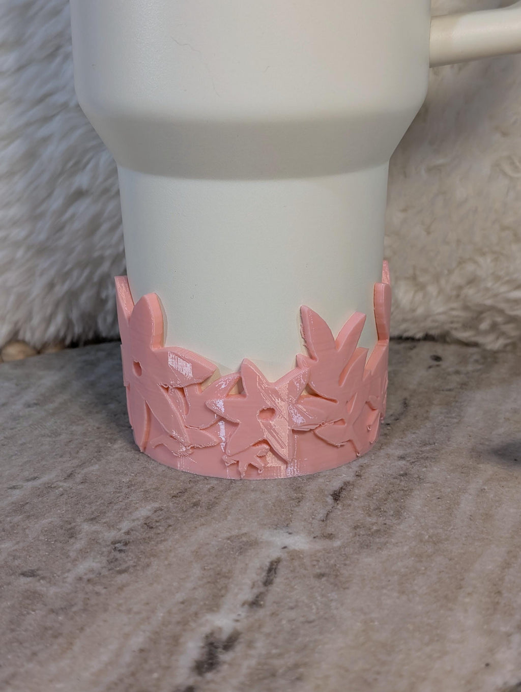Pink Floral Tumbler Boot with Wild Flowers Tumbler Sleeve Protective 3D Printed Stanley Decor Accessories Spring Blossom