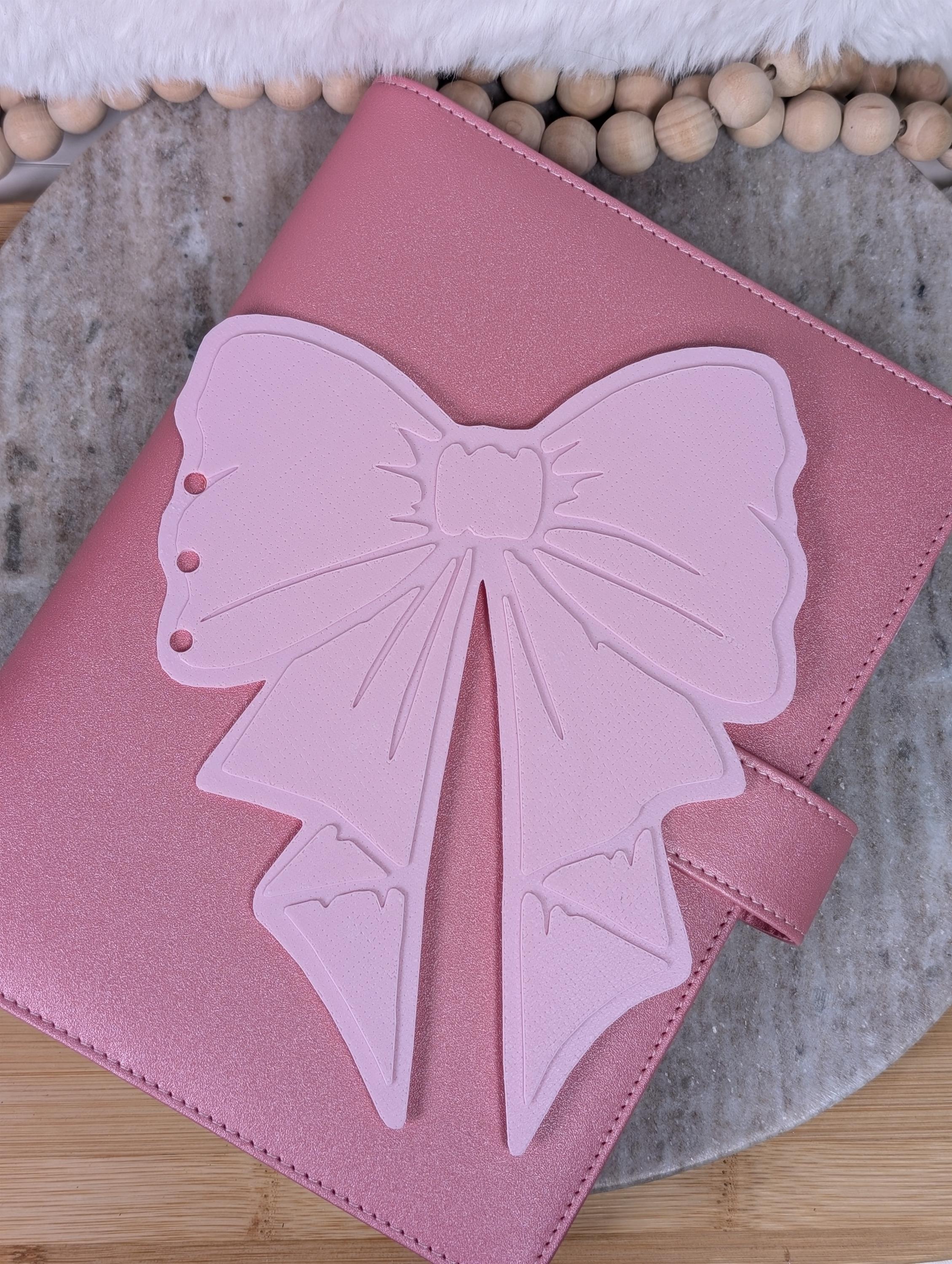 Pink Bow Planner Dashboard | Coquette Aesthetic Binder Insert | Large Pink Bow Die Cut for A5 Ring Planners | Cute Stationery Gift | Sakura