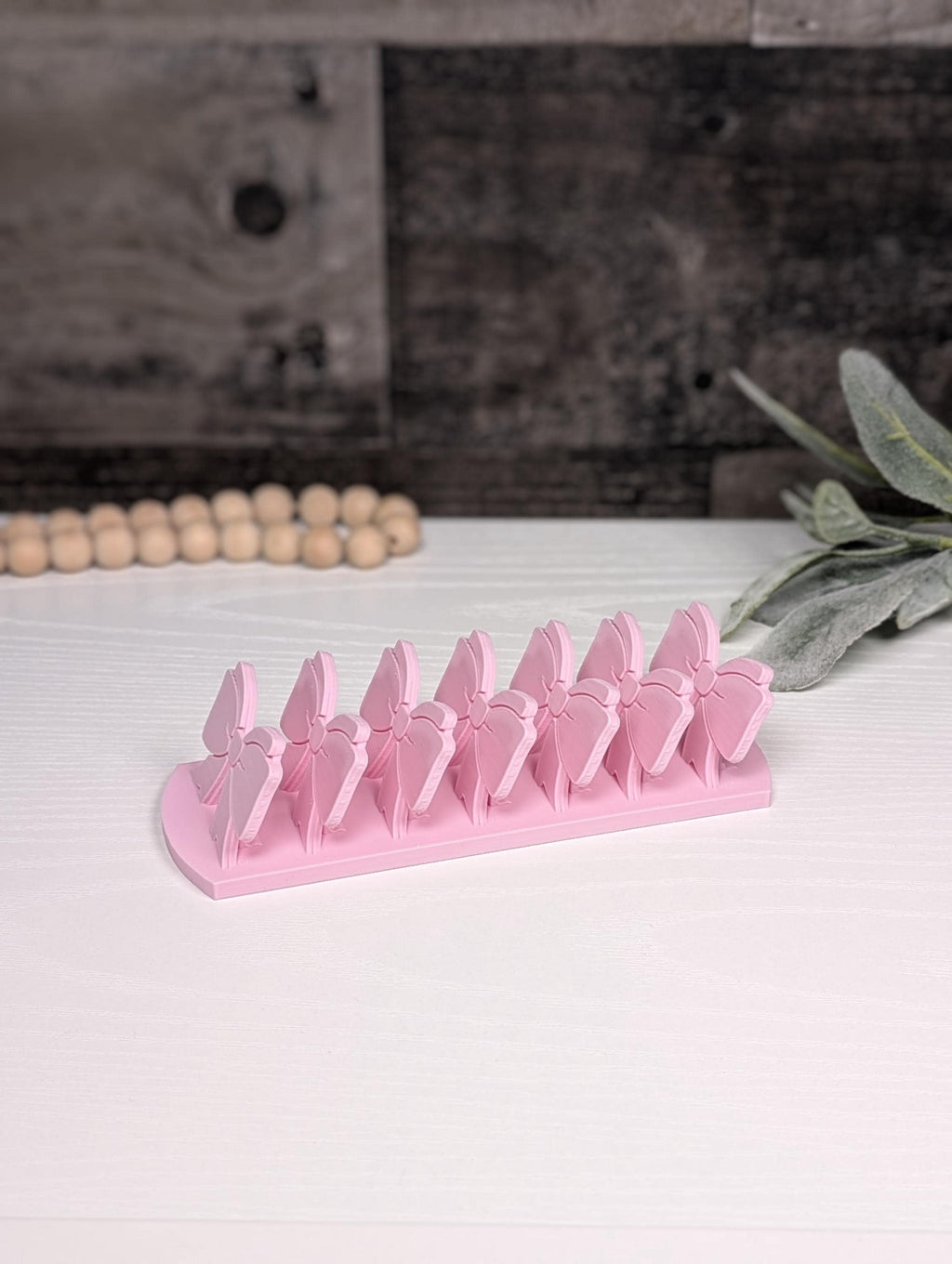 Pink Bow Cash Stuffing Tray | 6-Slot 3D Printed Bill Organizer