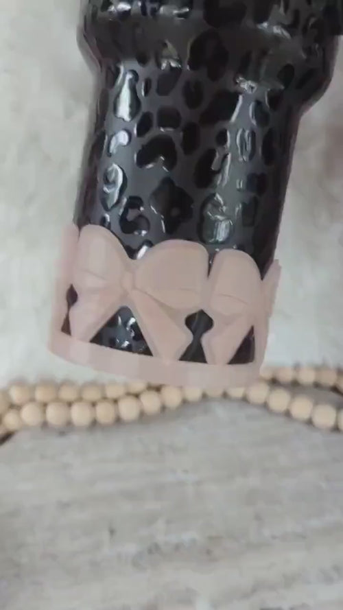 Ribbon Bow Tumbler Boot, Bow Sleeve for Tumbler Boot Sleeve, 3D Printed Coquette Bow, 14oz 40oz 30oz Stanley, Protective Boot for 32oz Owala